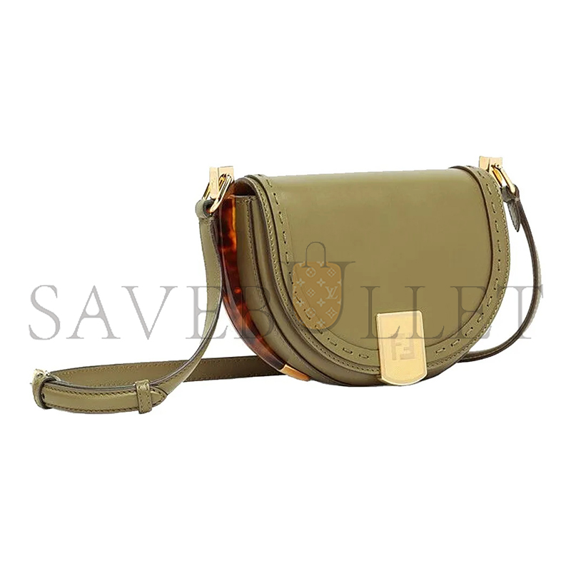 FENDI VITELLO KING PLEXIGLASS MOONLIGHT SHOULDER BAG 8BT346ABVLF1D3Q (19*14*8cm)
